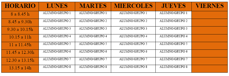 full time horario